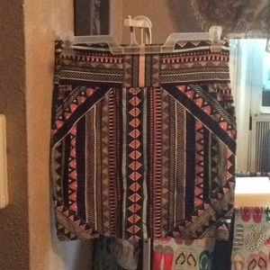 Tribal Print Pencil Skirt